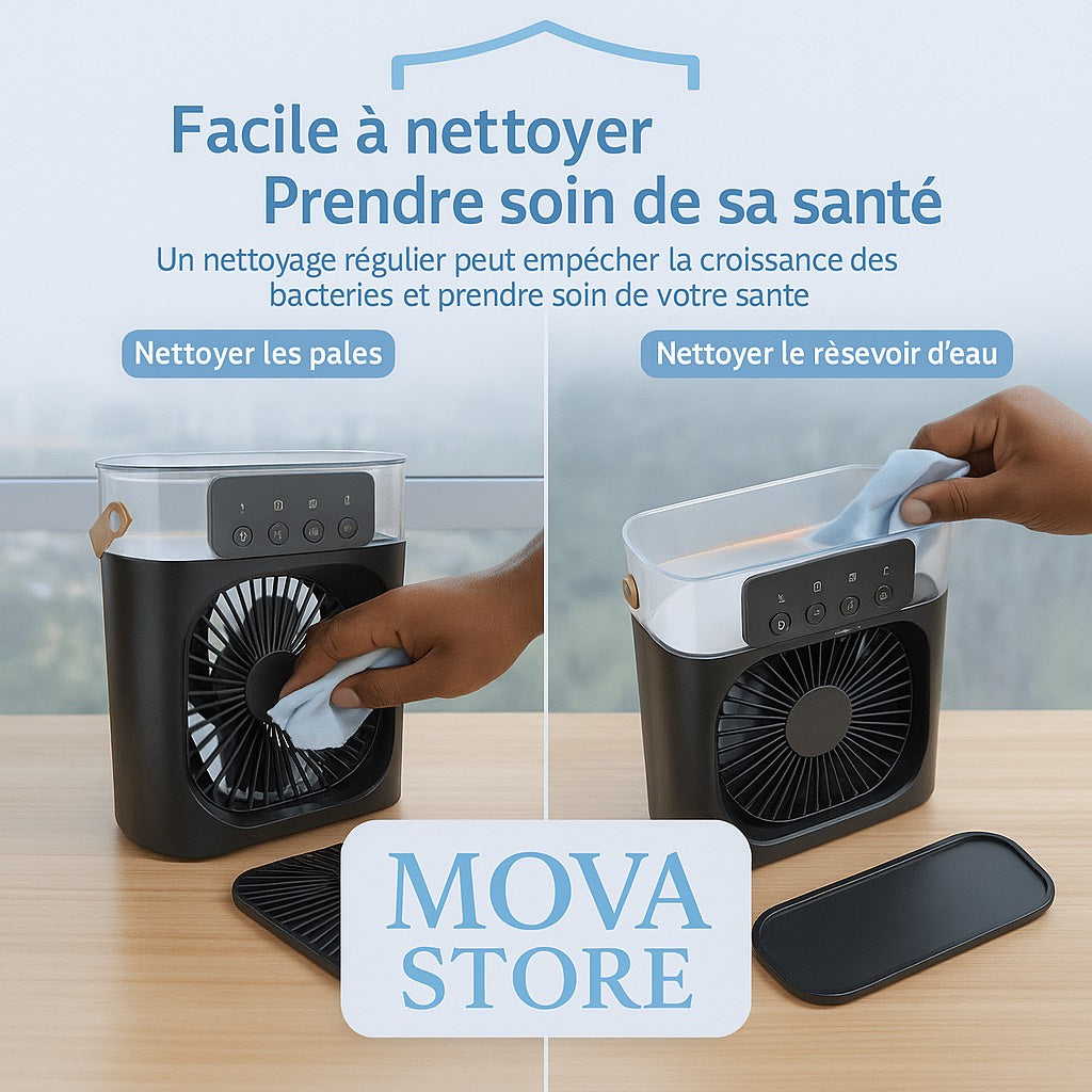 Ventilateur 3-en-1 - Fraîcheur Instantanée